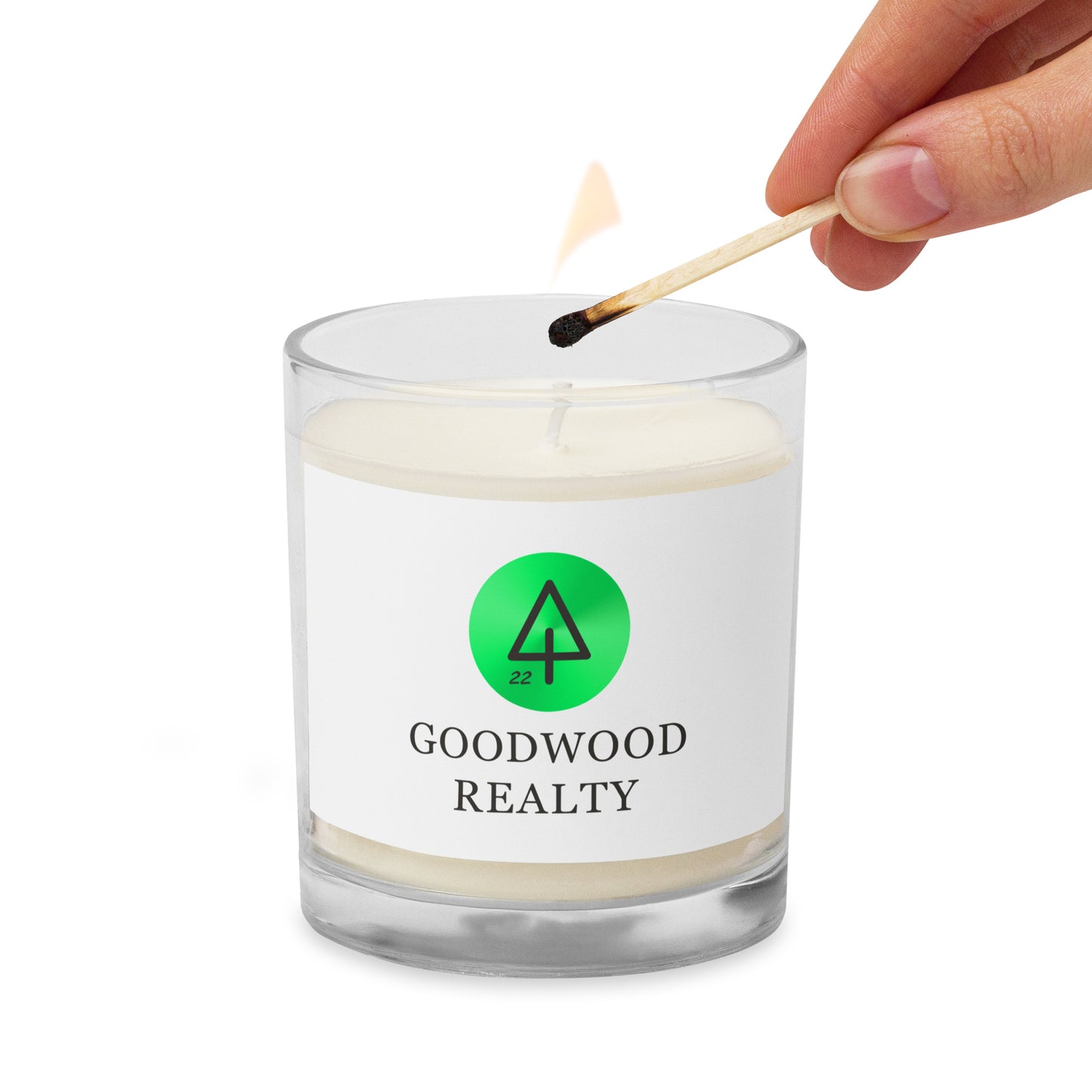 Goodwood Realty Glass jar soy wax candle